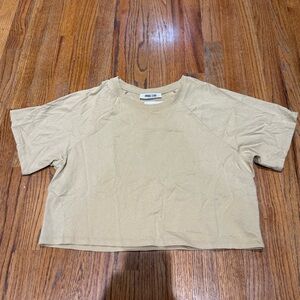 Double Zero Beige Casual Crop Top